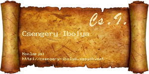 Csengery Ibolya névjegykártya