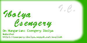 ibolya csengery business card